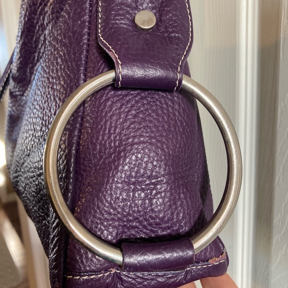 Guia’s Purple Pebble Leather Bag Made In Italy - Picture 3 of 13